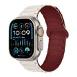 For Apple Watch Ultra 2 49mm I-Shaped Magnetic Silicone Watch Band(Starlight Wine Red) - Watch Bands by PMC TechLife | Online Shopping South Africa | PMC TechLife