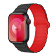 For Apple Watch Series 9 45mm I-Shaped Magnetic Silicone Watch Band(Black Red) - Watch Bands by PMC TechLife | Online Shopping South Africa | PMC TechLife