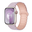 For Apple Watch SE 40mm I-Shaped Magnetic Silicone Watch Band(Light Purple Pink) - Watch Bands by PMC TechLife | Online Shopping South Africa | PMC TechLife