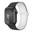 For Apple Watch SE 40mm I-Shaped Magnetic Silicone Watch Band(Black White) - Watch Bands by PMC TechLife | Online Shopping South Africa | PMC TechLife