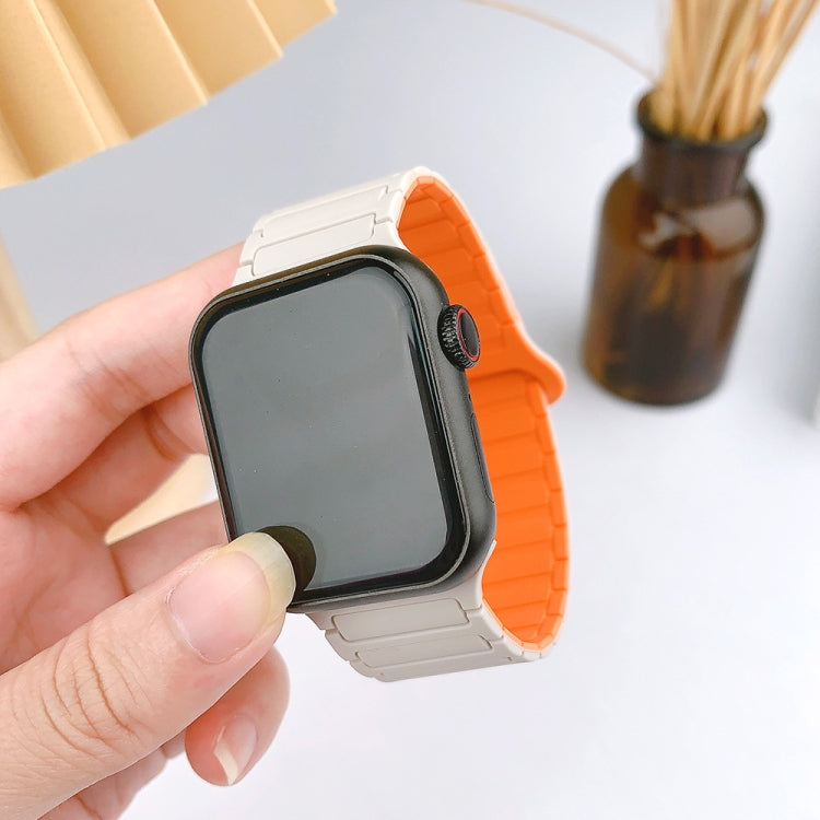 For Apple Watch Ultra 2 49mm I-Shaped Magnetic Silicone Watch Band(Black)