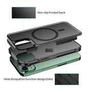 For iPhone 14 RedPepper Armor Magsafe PC Hybrid TPU Phone Case(Black)
