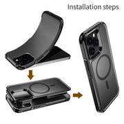 For iPhone 14 Pro RedPepper Armor Magsafe PC Hybrid TPU Phone Case(Black)