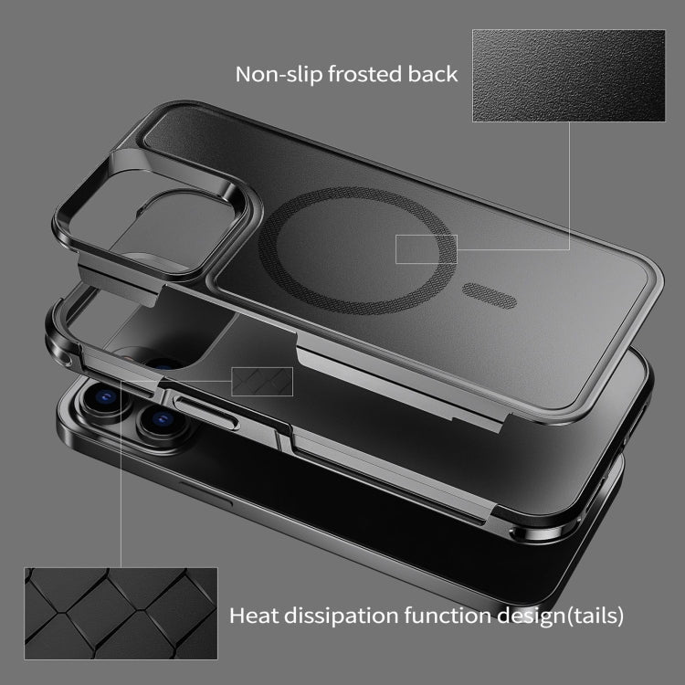 For iPhone 14 Pro RedPepper Armor Magsafe PC Hybrid TPU Phone Case(Black)