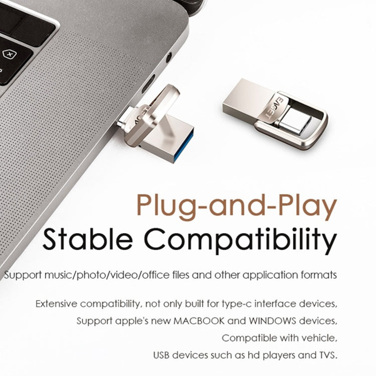 EAGET 32G USB 3.1 + Type-C / USB-C Interface Metal Twister Flash U Disk, with Micro USB OTG Adapter