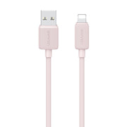 USAMS US-SJ699 USB to 8 Pin 2.4A Striped Fast Charge Data Cable, Length:3m(Pink)