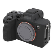 For Sony ILCE7RM5 / A7R5 Litchi Texture Soft Silicone Protective Case(Black)