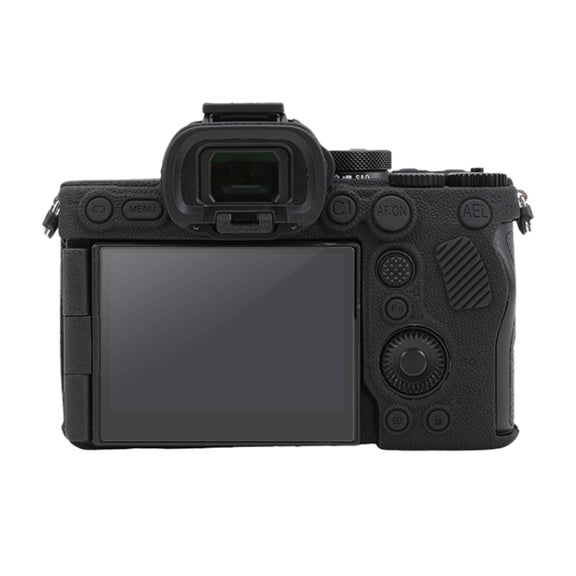 For Sony ILCE7RM5 / A7R5 Litchi Texture Soft Silicone Protective Case(Black)
