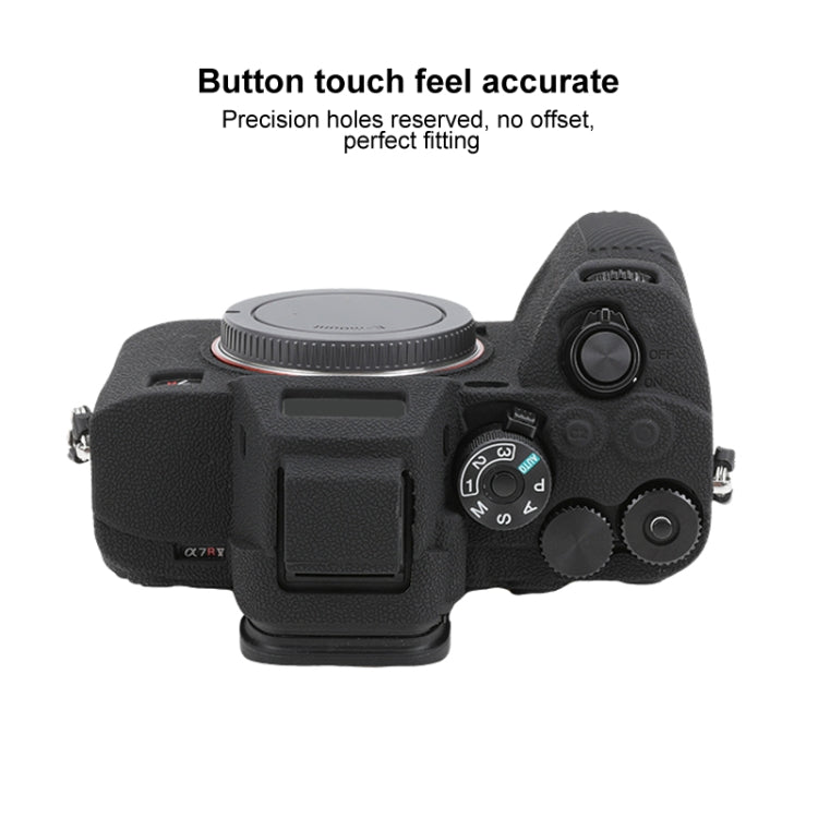 For Sony ILCE7RM5 / A7R5 Litchi Texture Soft Silicone Protective Case(Black)