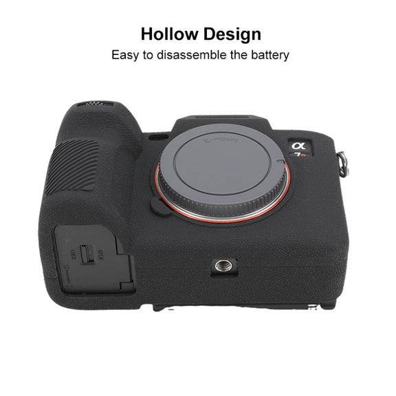 For Sony ILCE7RM5 / A7R5 Litchi Texture Soft Silicone Protective Case(Black)