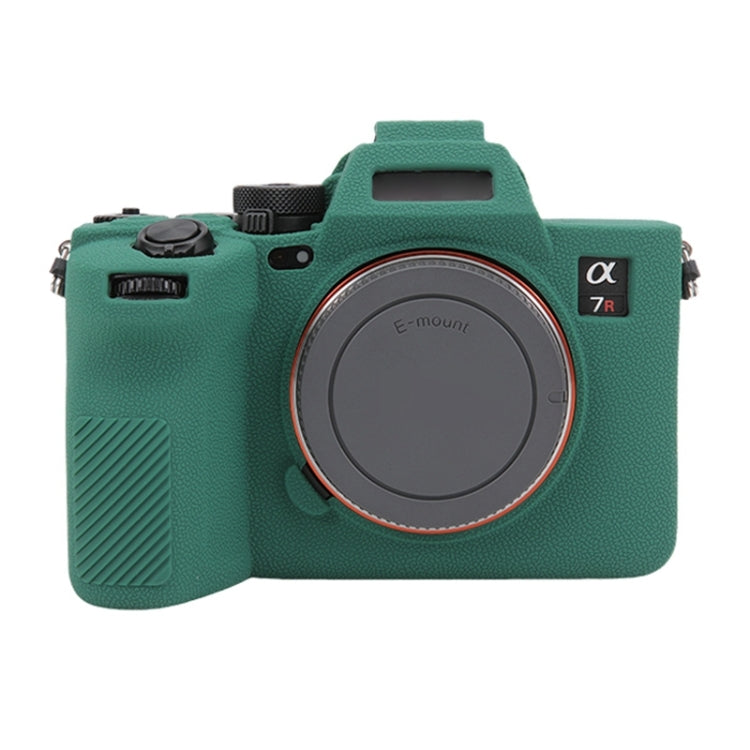 For Sony ILCE7RM5 / A7R5 Litchi Texture Soft Silicone Protective Case(Green)