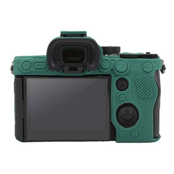 For Sony ILCE7RM5 / A7R5 Litchi Texture Soft Silicone Protective Case(Green)