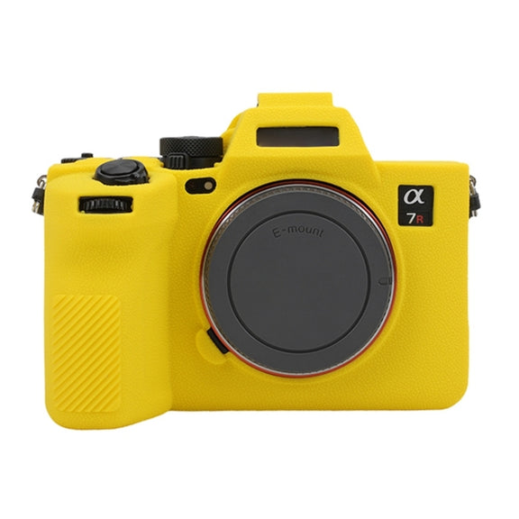 For Sony ILCE7RM5 / A7R5 Litchi Texture Soft Silicone Protective Case(Yellow)