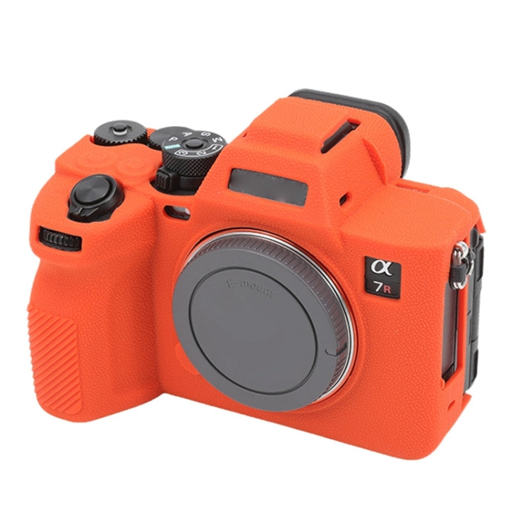 For Sony ILCE7RM5 / A7R5 Litchi Texture Soft Silicone Protective Case(Orange)
