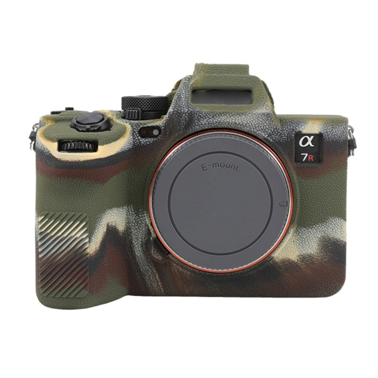 For Sony ILCE7RM5 / A7R5 Litchi Texture Soft Silicone Protective Case(Camouflage)
