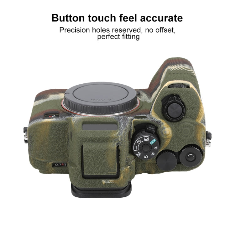 For Sony ILCE7RM5 / A7R5 Litchi Texture Soft Silicone Protective Case(Camouflage)