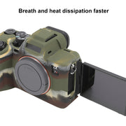 For Sony ILCE7RM5 / A7R5 Litchi Texture Soft Silicone Protective Case(Camouflage)