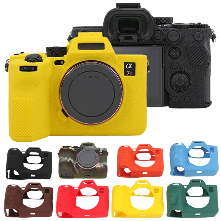 For Sony ILCE7RM5 / A7R5 Litchi Texture Soft Silicone Protective Case(Orange)