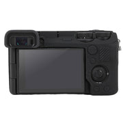 For Sony ILCE-6700 / A6700 Litchi Texture Soft Silicone Protective Case(Black)