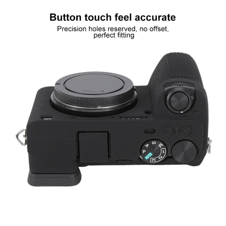 For Sony ILCE-6700 / A6700 Litchi Texture Soft Silicone Protective Case(Black)