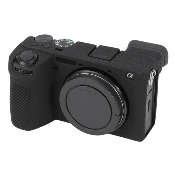 For Sony ILCE-6700 / A6700 Litchi Texture Soft Silicone Protective Case(Black)