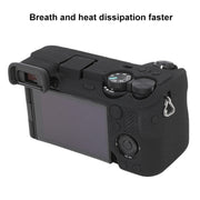 For Sony ILCE-6700 / A6700 Litchi Texture Soft Silicone Protective Case(Black)