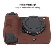 For Sony ILCE-6700 / A6700 Litchi Texture Soft Silicone Protective Case(Coffee)