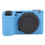 For Sony ILCE-6700 / A6700 Litchi Texture Soft Silicone Protective Case(Blue)