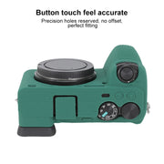 For Sony ILCE-6700 / A6700 Litchi Texture Soft Silicone Protective Case(Green)