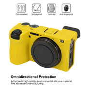 For Sony ILCE-6700 / A6700 Litchi Texture Soft Silicone Protective Case(Yellow)