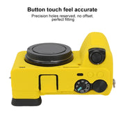 For Sony ILCE-6700 / A6700 Litchi Texture Soft Silicone Protective Case(Yellow)
