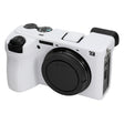 For Sony ILCE-6700 / A6700 Litchi Texture Soft Silicone Protective Case(White) - Protective Case by PMC TechLife | Online Shopping South Africa | PMC TechLife