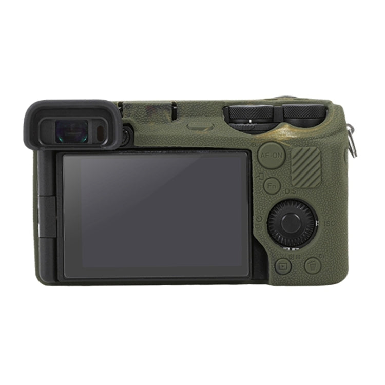 For Sony ILCE-6700 / A6700 Litchi Texture Soft Silicone Protective Case(Camouflage)