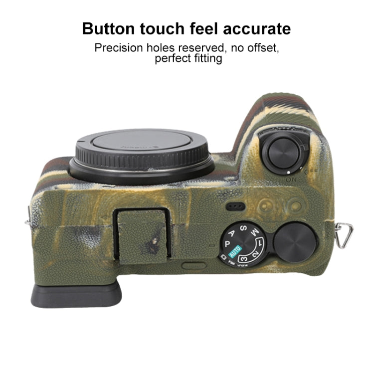 For Sony ILCE-6700 / A6700 Litchi Texture Soft Silicone Protective Case(Camouflage)