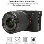 For Sony ILCE-7CM2 / A7C II / A7CR Litchi Texture Soft Silicone Protective Case(Black)