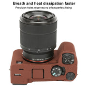 For Sony ILCE-7CM2 / A7C II / A7CR Litchi Texture Soft Silicone Protective Case(Coffee)