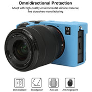 For Sony ILCE-7CM2 / A7C II / A7CR Litchi Texture Soft Silicone Protective Case(Blue)