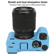 For Sony ILCE-7CM2 / A7C II / A7CR Litchi Texture Soft Silicone Protective Case(Blue)