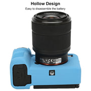For Sony ILCE-7CM2 / A7C II / A7CR Litchi Texture Soft Silicone Protective Case(Blue)