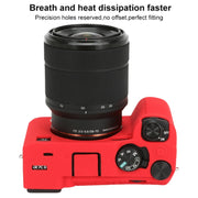 For Sony ILCE-7CM2 / A7C II / A7CR Litchi Texture Soft Silicone Protective Case(Red)