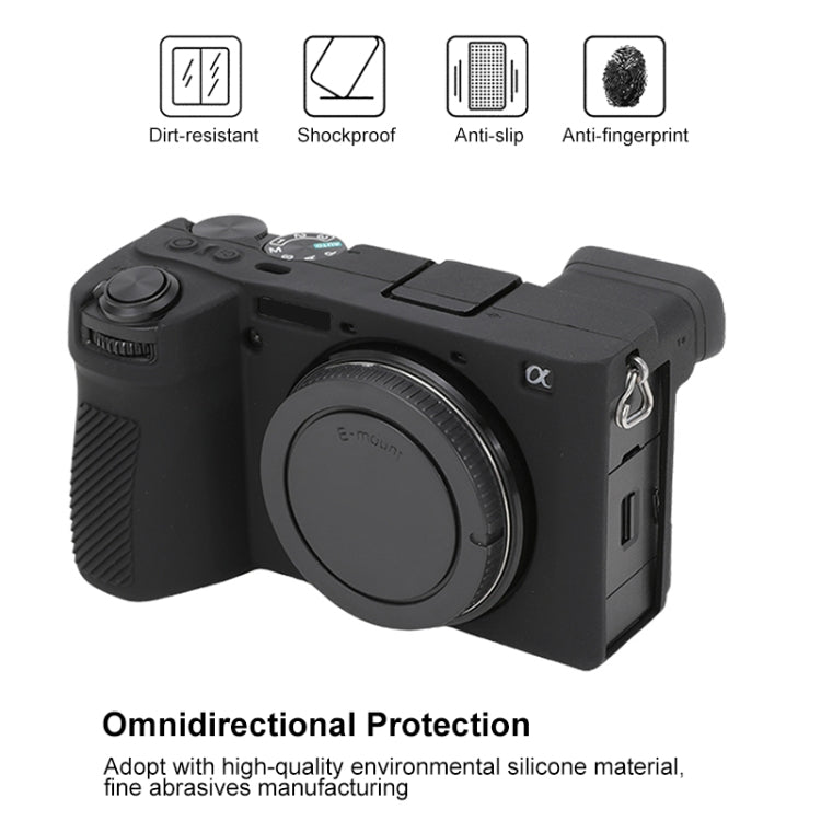 For Sony ILCE-6700 / A6700 Glossy Soft Silicone Protective Case(Black)