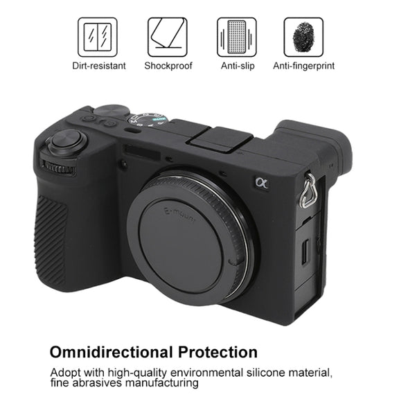 For Sony ILCE-6700 / A6700 Glossy Soft Silicone Protective Case(Black)