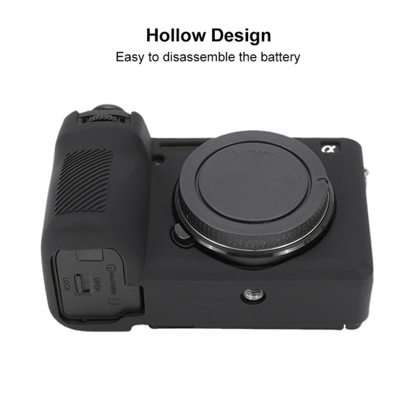 For Sony ILCE-6700 / A6700 Glossy Soft Silicone Protective Case(Black)