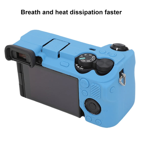 For Sony ILCE-6700 / A6700 Glossy Soft Silicone Protective Case(Blue)