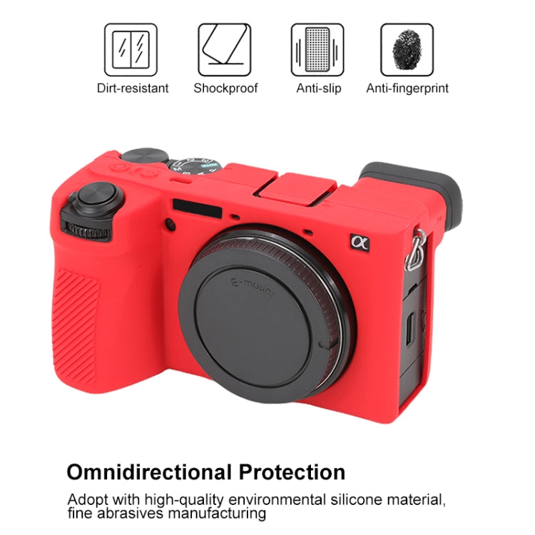 For Sony ILCE-6700 / A6700 Glossy Soft Silicone Protective Case(Red)