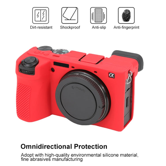 For Sony ILCE-6700 / A6700 Glossy Soft Silicone Protective Case(Red)