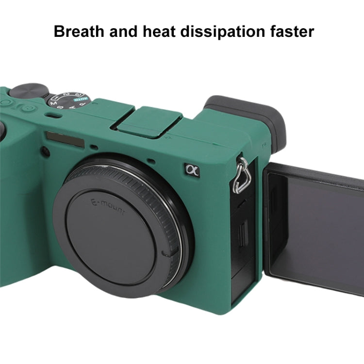 For Sony ILCE-6700 / A6700 Glossy Soft Silicone Protective Case(Green)