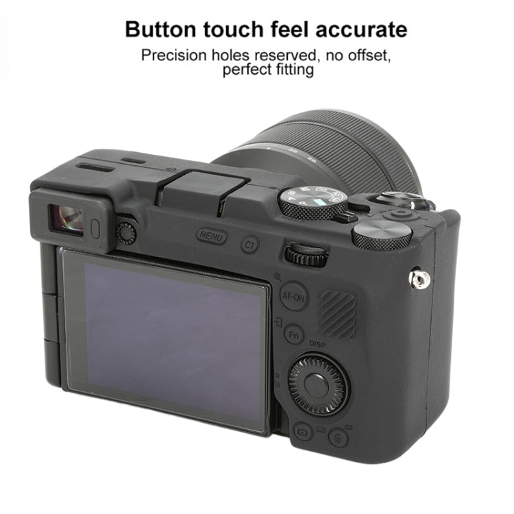 For Sony ILCE-7CM2 / A7C II / A7CR Glossy Soft Silicone Protective Case(Black)