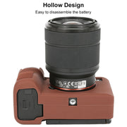 For Sony ILCE-7CM2 / A7C II / A7CR Glossy Soft Silicone Protective Case(Coffee)