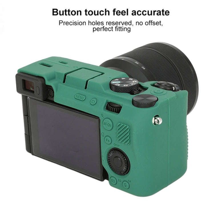 For Sony ILCE-7CM2 / A7C II / A7CR Glossy Soft Silicone Protective Case(Green)